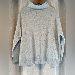 Only Mine 100% Cashmere Sweater in Flecked Blue
